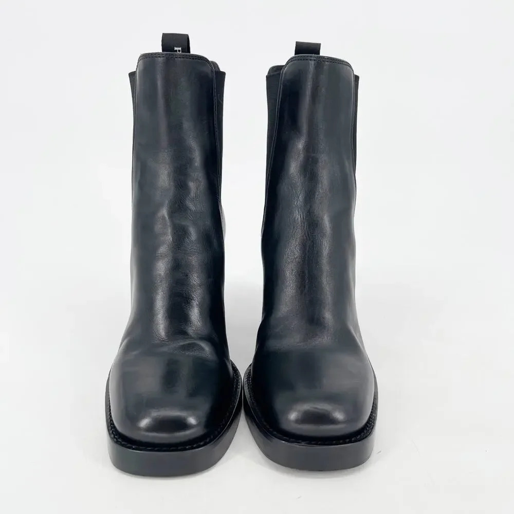 Prada black leather